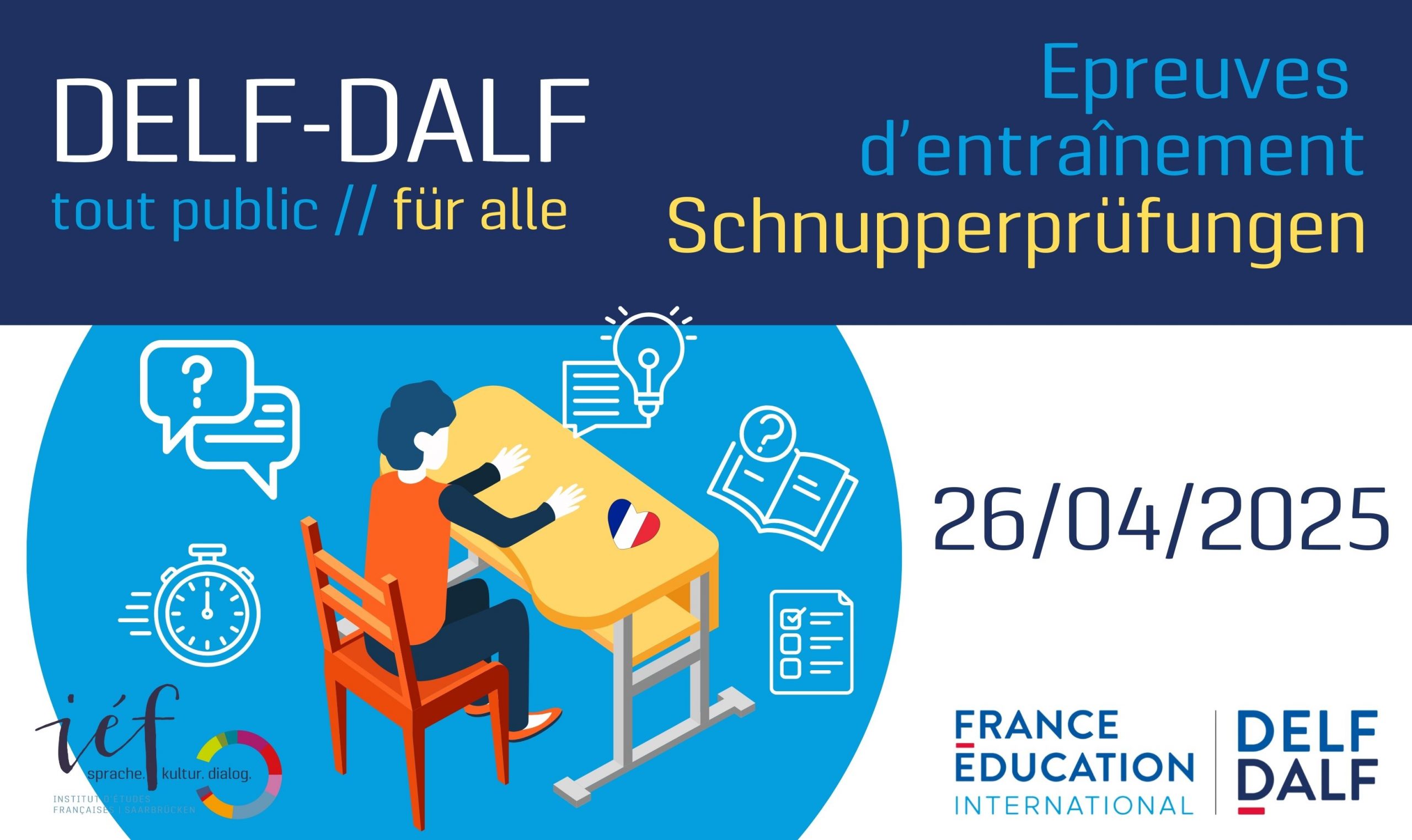 Ief Épreuves d’entraînement DELF-DALF « tout public » | AVRIL – IEF Saarbrücken